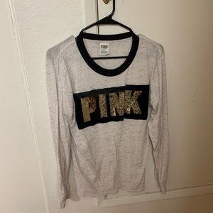 3 FOR $10 | PINK BEIGE LONG SLEEVE SHIRT SZ M